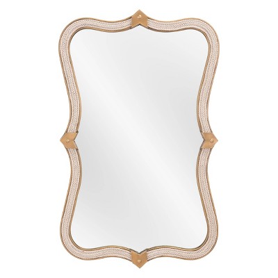 Deals ⌛ Hillegass Decorative Wall Mirror Gold - ZM Home ❤️