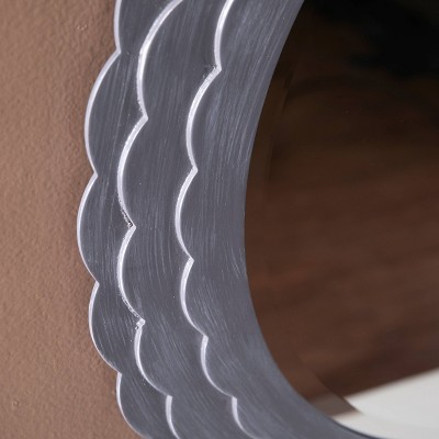 Brand new π 30.25" x 30.25" Round Capeyon Decorative Wall Mirror Gray - Southern Enterprises π - Image 3