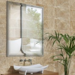 Cheapest ✨ 24" x 30" Classic Metal Frame Wall Mirror Chrome - Head West 🛒