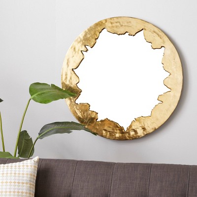 Best Sale ๐ Olivia & May Contemporary Aluminum Decorative Wall Mirror Gold - Olivia & May โ