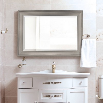 Promo π― 31.5" x 43.5" Two-Toned Frame Mirror Silver - Head West β