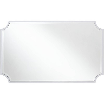 Buy ❤️ Noble Park Rectangular Vanity Decorative Wall Mirror Modern Beveled Rounded Cut Edge Silver Frame 24" Wide for Bathroom Bedroom ⭐ - Image 5