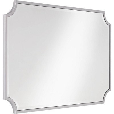 Buy ❤️ Noble Park Rectangular Vanity Decorative Wall Mirror Modern Beveled Rounded Cut Edge Silver Frame 24" Wide for Bathroom Bedroom ⭐ - Image 7