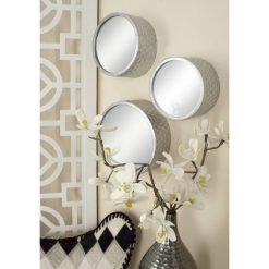 Best Pirce ✨ Set of 7 Metal Glam Decorative Wall Mirror Silver - CosmoLiving by Cosmopolitan 👍
