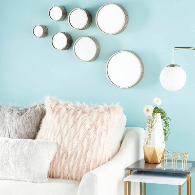 Best Pirce ✨ Set of 7 Metal Glam Decorative Wall Mirror Silver - CosmoLiving by Cosmopolitan 👍 - Image 2