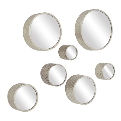 Best Pirce ✨ Set of 7 Metal Glam Decorative Wall Mirror Silver - CosmoLiving by Cosmopolitan 👍 - Image 5