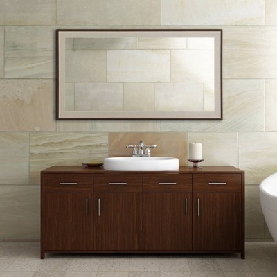 Brand new π 29.5" x 53.5" Two-Toned Frame Mirror Brown/Cream - Head West π