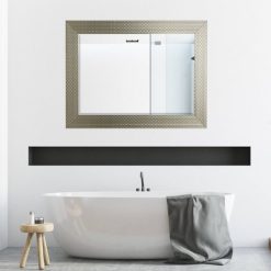 Flash Sale 🔔 29.5" x 35.5" Champagne Honeycomb Frame Mirror - Head West 🤩