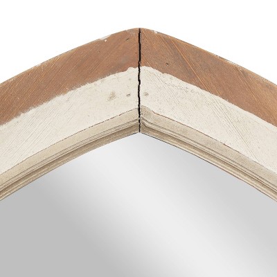 Coupon ✔️ Olivia & May 31.5" x 51" Large Wood Arched Wall Mirror with Window Frame White - Olivia & May 😉 - Image 4