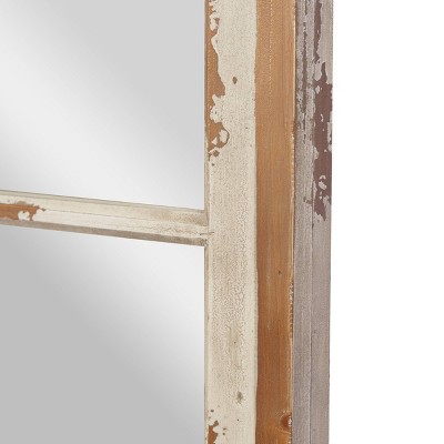 Coupon ✔️ Olivia & May 31.5" x 51" Large Wood Arched Wall Mirror with Window Frame White - Olivia & May 😉 - Image 5