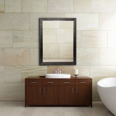 Best reviews of π 35.5" x 45.5" Beaded Wash Frame Mirror Black - Head West π―