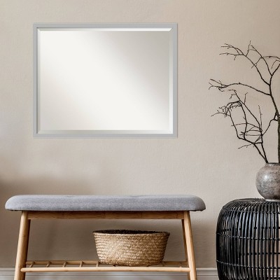 Best Sale ๐ฅ Hera Brushed Framed Bathroom Vanity Wall Mirror Chrome - Amanti Art ๐ - Image 4