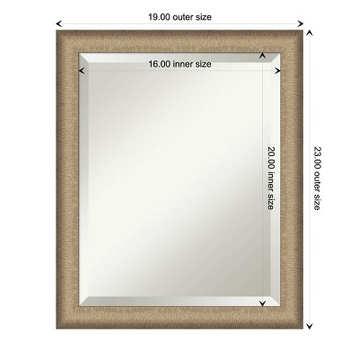 Best reviews of ๐ Elegant Brushed Framed Bathroom Vanity Wall Mirror - Amanti Art Pewter ๐ - Image 3