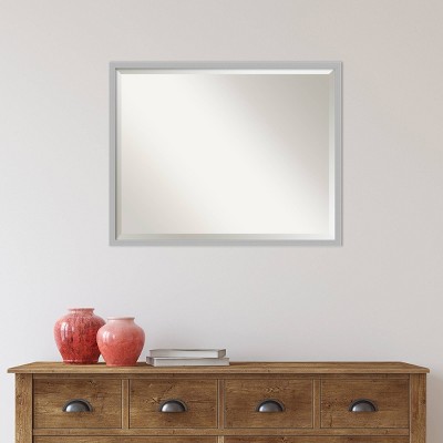 Best Sale ๐ฅ Hera Brushed Framed Bathroom Vanity Wall Mirror Chrome - Amanti Art ๐ - Image 5