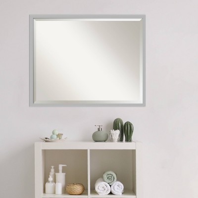 Best Sale ๐ฅ Hera Brushed Framed Bathroom Vanity Wall Mirror Chrome - Amanti Art ๐ - Image 6