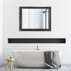 Buy 🌟 35.5" x 45.5" Rustic Frame Mirror Brown - Head West 🎉