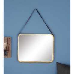 Flash Sale ๐ Olivia & May 30" x 20" Industrial Tin and Wood Square Framed Hanging Wall Mirror - Olivia & May ๐ฅฐ