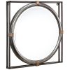 Deals 🔔 E2 Concepts 21" Square Metal Framed Vanity Wall Mirror Antiqued Silver - American Art Decor ✨