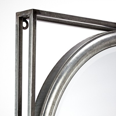 Deals π E2 Concepts 21" Square Metal Framed Vanity Wall Mirror Antiqued Silver - American Art Decor β¨ - Image 3