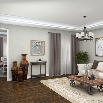 Budget βοΈ Olivia & May 30" x 30" Modern Wooden Lattice Mirrored Decor - Olivia & May π - Image 9