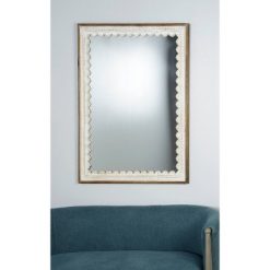 Promo 🎁 Olivia & May 48" x 36" Modern Rectangular Wooden Framed Wall Mirror - Olivia & May 💯