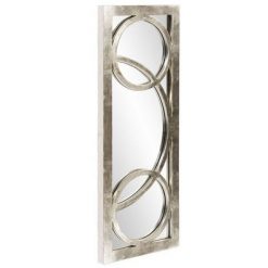 New 🥰 Rectangle Dynasty Decorative Wall Mirror Silver - Howard Elliott ⭐