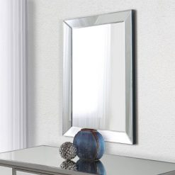Brand new ๐ Isabele Rectangle Wall Mirror Silver - Abbyson Living โจ