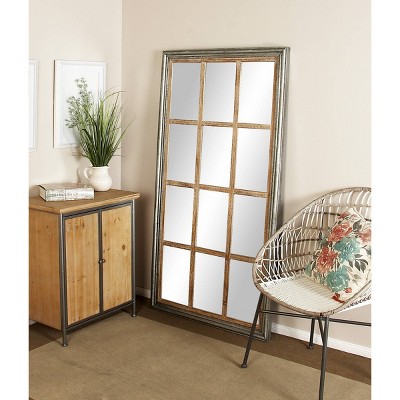 Deals π Olivia & May 35" x 67" Oversized Full Length Window Mirror with Silver Wood Frame- Olivia & May β€οΈ