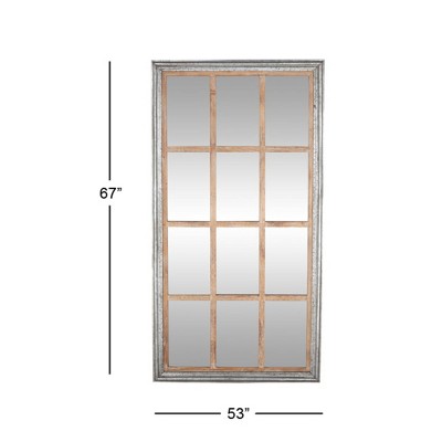 Deals π Olivia & May 35" x 67" Oversized Full Length Window Mirror with Silver Wood Frame- Olivia & May β€οΈ - Image 2