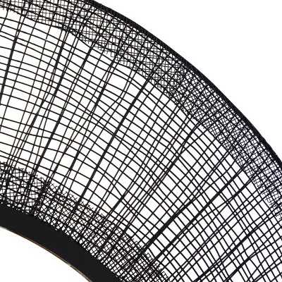 Hot Sale βοΈ Olivia & May 40" x 40" Large Round Metal Wall Mirror with Mesh Frame Black - Olivia & May π - Image 3