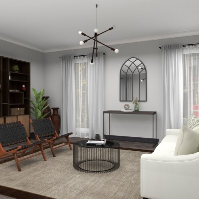 New π Olivia & May Modern Iron Framed Arched Window Wall Mirror Gray - Olivia & May β€οΈ - Image 10