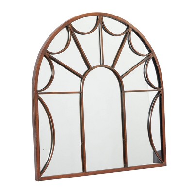 New 🎁 Olivia & May 35" Modern Iron Arched Window Pane Wall Mirror Black - Olivia & May ❤️ - Image 5