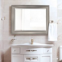 Buy 🛒 29.5" x 35.5" Two-Toned Frame Mirror Silver - Head West ✨