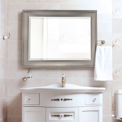 Buy π 29.5" x 35.5" Two-Toned Frame Mirror Silver - Head West β¨