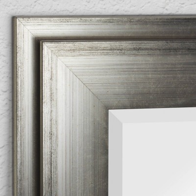 Buy π 29.5" x 35.5" Two-Toned Frame Mirror Silver - Head West β¨ - Image 3