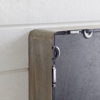 Budget π 32" x 15.75" Shadow Box Wall Mirror White Wash Wood - Danya B. π - Image 4