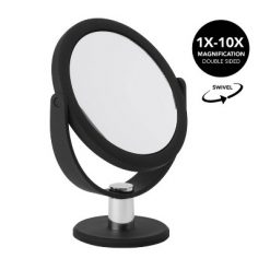 Best deal 🤩 7" Vanity Rubberized 1X-10X Magnification Mirror - Home Details Gray ❤️