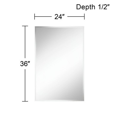 Outlet 𧨠Noble Park Brix 24" x 36" Frameless Rectangle Vanity Wall Mirror π - Image 4