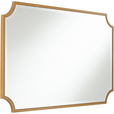 Flash Sale π₯° Noble Park Rectangular Vanity Decorative Wall Mirror Modern Beveled Rounded Cut Edge Antique Gold Frame 24" Wide for Bathroom π - Image 6