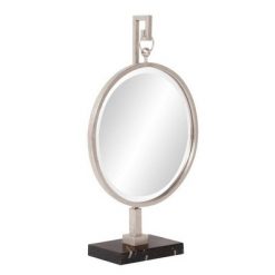 Discount ๐ Round Medallion Decorative Wall Mirror Silver - Howard Elliott ๐งจ