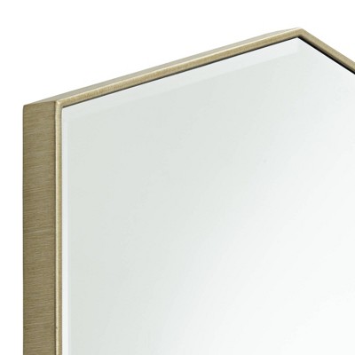 Cheap ๐ Possini Euro Design Heptagon Vanity Mirror Vintage Antique Silver Frame Beveled Glass 29" Wide for Bathroom Bedroom Living Room ๐ - Image 2