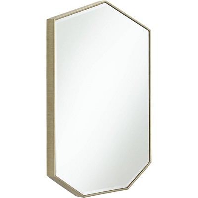 Cheap ๐ Possini Euro Design Heptagon Vanity Mirror Vintage Antique Silver Frame Beveled Glass 29" Wide for Bathroom Bedroom Living Room ๐ - Image 3