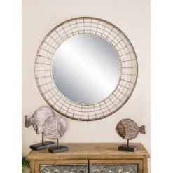 Best deal ⌛ Olivia & May 36" Traditional Iron Round Wall Mirror Black - Olivia & May 👍