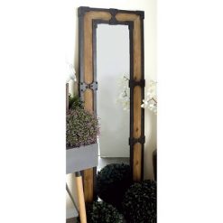 Cheapest 👍 Olivia & May 67" x 21" Rustic Wooden Framed Wall Mirror - Olivia & May ✔️
