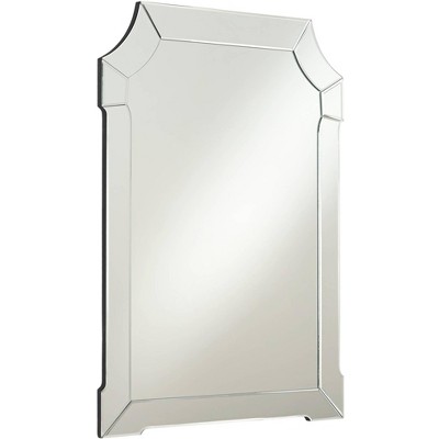 Buy ๐ Possini Euro Design Rectangular Cut Corner Vanity Wall Mirror Modern Mirrored Panel Frame Beveled Glass 26" Wide Bathroom Bedroom ๐ฏ - Image 3