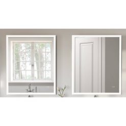 Best reviews of 💯 30"x36" Premium Lumen Single LED Wall Mirror with Bluetooth Speakers - Home NetWerks ⭐