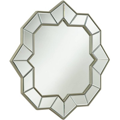 Coupon ๐ฅ Possini Euro Design Quatrefoil Vanity Wall Mirror Modern Champagne Mirrored Frame Beveled Glass 31 1/4" Wide for Bathroom Bedroom ๐ - Image 6