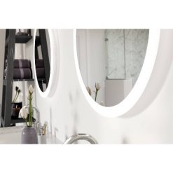 Best deal ๐ 22"x22" Premium Lumen Single Round Frameless Wall Mirror with Dimmable LED and Anti Fog Glass - Tosca ๐ฅ