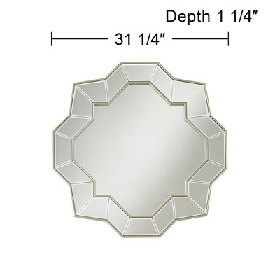 Coupon ๐ฅ Possini Euro Design Quatrefoil Vanity Wall Mirror Modern Champagne Mirrored Frame Beveled Glass 31 1/4" Wide for Bathroom Bedroom ๐ - Image 7