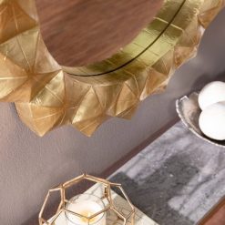 Buy 🤩 Skamxe Aiden Lane Round Decorative Wall Mirror Brass - Southern Enterprises ⌛